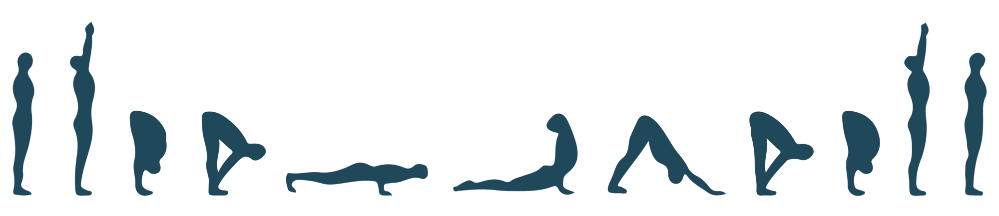 Illustration d'une salutation au soleil